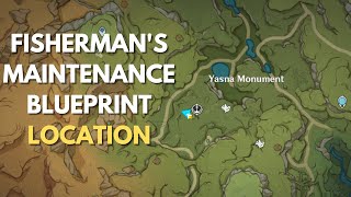 Fishermans maintenace blueprint location  Genshin impact [upl. by Dijam432]