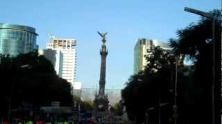 Maraton Ciudad de Mexico edicion 2012 Corriendo por Angel de la Independencia [upl. by Eulau804]