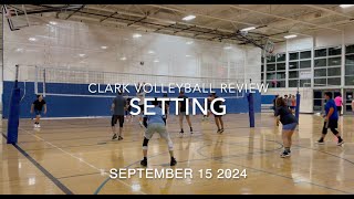 Clark Volleyball Review Setting September 15 2024 [upl. by Fini]