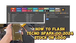 How To Flash Tecno Spark GO 2024 Fix Stuck On Logo By Unlocktool [upl. by Marshal]