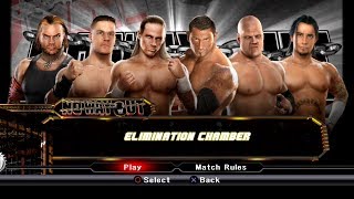 WWE SVR 2009 PS3  ShawnMichaelsBatistaJohnCenaKaneJeffHardyCMPunk  Elimination Chamber [upl. by Louanne41]