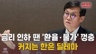 금리 인하 땐 환율·물가 껑충…커지는 한은 딜레마 말하는 기자들정치1220 [upl. by Egiap399]