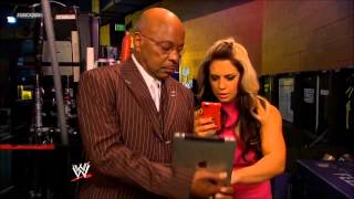 WWE SmackDown 101912 Kaitlyn amp Teddy Long backstage [upl. by Aidaas]