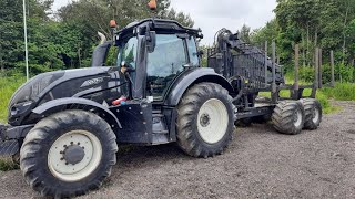 For Sale Valtra T174 TwinTrac  Kronos 140 4WD 8020L Trailer crane  From Jas P Wilson [upl. by Solon]