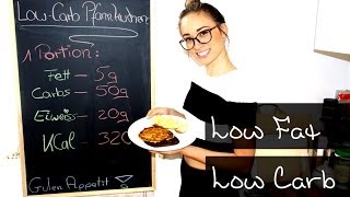 Low Carb Rezept  Pfannkuchen  Gesundes Frühstück  Snack  Abnehmen  Schlank  Fettabbau [upl. by Aihtibat820]