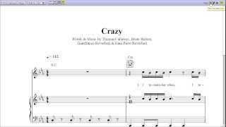 quotCrazyquot by Gnarls Barkley  Piano Sheet Music Teaser [upl. by Merat]