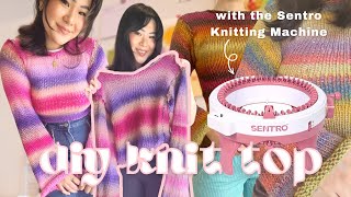 how to knit a top with the Sentro knitting machine it’s SUPER easy 💓💫 [upl. by Segalman309]