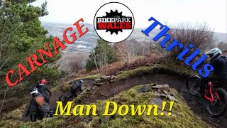 2 days of carnage at BikePark Wales Pt1 transitionpatrol enduro bikelife djiosmoaction3 [upl. by Aetnahc169]