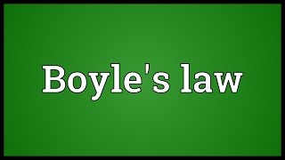 Boyles law Meaning [upl. by Celeski960]