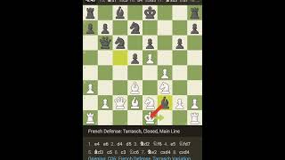 French Defense Tarrasch Closed Main Line chess chessgame chesscom chesspuzzle shorts short [upl. by Pubilis]