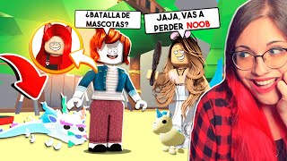 HAGO UNA BATALLA DE MASCOTAS FINGIENDO SER NOOB CON MASCOTAS LEGENDARIAS en ADOPT ME ROBLOX 😱 [upl. by Raymund151]