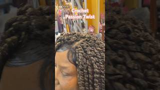 Crochet Passion Twist Install with Short Thinning Hair hair hairstyle passiontwist crochethair [upl. by Rains]