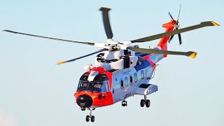 RNoAF Leonardo AW101 training at Stord airport January 2021 [upl. by Sert634]