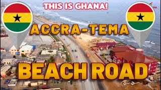 Accra to Tema Beach Road Project Update 🇬🇭 ghana accra tema [upl. by Leahcimnaj]