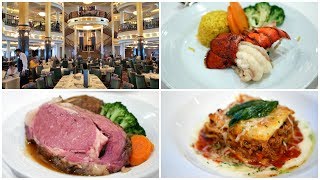 Cruise Ship Dining Room Food  Dinner by Royal Caribbean 4K [upl. by Derag]