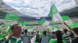 Celtic v Rangers Pre Match Players coming out of the Tunnel amp the Celtic Huddle [upl. by Atekram169]