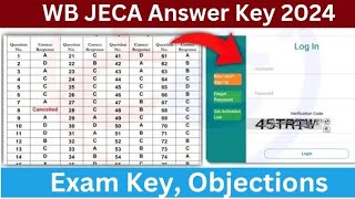 WB JECA Answer Key 2024  Exam Key Objections [upl. by Adnoloy]