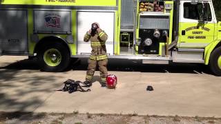 Basic Firefighter Training  Don Turnout Gear and SCBA [upl. by Julienne541]