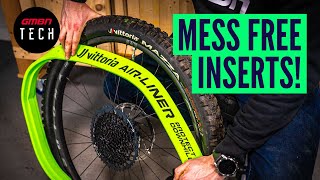 How To Fit A Mountain Bike Tyre Insert [upl. by Neimad]