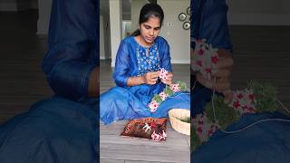 ✨️இந்த idea கூட நல்லாதாங்க இருக்கு🥰 🥰 சம்பங்கி பூ மாலை  Easy DIY Flower Garland usa shorts vlog [upl. by Notsnorb]