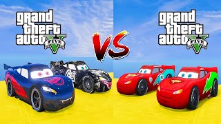 Lightning McQueen Team Vs Evil McQueen Team In GTA 5 Who Will Win The Challenges [upl. by Lobiv]