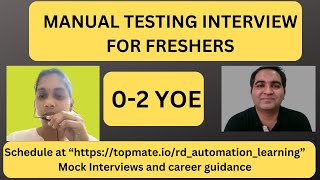 Manual Testing Interview Questions amp Answers  RD Technical Learning [upl. by Davilman]