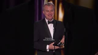 Christopher Nolan Wins Best Director for Oppenheimer  96th Oscars 2024 [upl. by Yelrebma]