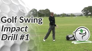 Golf Impact Drill  Snap your Left Knee for a Strong Left Side [upl. by Adnylam]