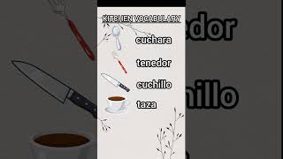 KITCHEN VOCABULARY IN SPANISH [upl. by Anaik]