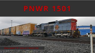 Passing Union Pacific trains and PNWR 1501 switching at Albany Oregon [upl. by Nagrom]