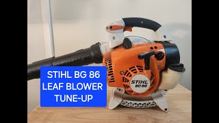 Stihl Leaf Blower Tune Up Model BG 86 [upl. by Yruok]