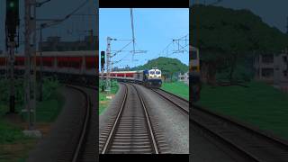 Rajdhani express train Curving in High Speed Cross Railroad Tracks 🚆railway train [upl. by Dielu]