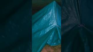 10x12 improvised tarp shelter tent with floor amp door Bushcraft Offgrid Survival Skills for camping [upl. by Narej537]