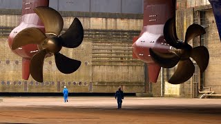 Advanced Azipod propulsion system How giant ship propellers are manufactured Unbelievable [upl. by Leanahtan703]