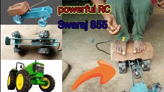 How to make Swaraj 855 at home with pvc pipeDIY swaraj rc tractor at home How to make Swarajtrack [upl. by Kealey]