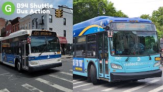 MTA B94 G Shuttle Bus Action [upl. by Iznil]