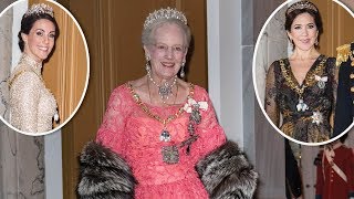 Dronning Margrethe Mary og Marie strålede til nytårskur og taffel [upl. by Zelde]