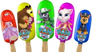 Ice Cream Paw Patrol Chase Masha And The Bear Angela Pou Colors Learn [upl. by Iover]