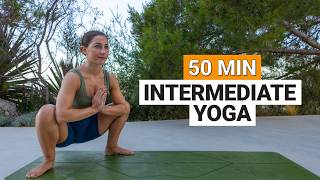 50 Min Full Body Yoga Flow  Intermediate Stretch amp Flow [upl. by Neeuq]