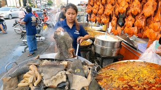 Best Cambodian Street Food  Braised Beef Honeycomb Grilled Ducks amp Spicy Boiled Octopus  Yummy [upl. by Lillith759]