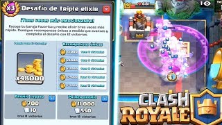 ESTO ES UNA LOCURA DESAFIO DE TRIPLE ELIXIR  Clash Royale  Rubinho vlc [upl. by Eatnad]