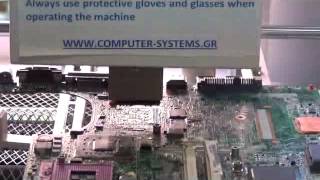 HP DV9000 motherboard repair Reballing of new nvidia GPU part 2 [upl. by Akapol]