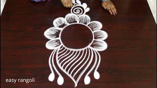 creative easy free hand kolam rangoli designs  latest simple small muggulu  daily rangavalli [upl. by Crompton]