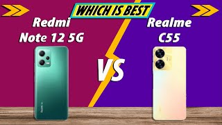 redmi note 12 5g vs realme c55 [upl. by Llertnahs]