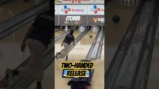 Twohanded Release shorts twohandedrelease bowlingtechniques [upl. by Dougall]