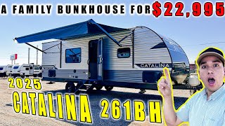 A BUNKHOUSE THAT SLEEPS 6 AND SUPER AFFORDABLE FOR THE FAMILY TO GET OUT CAMPING CATALINA 261BH [upl. by Nagram385]