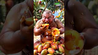 Dwarf and Mangoes ai funny mukbang [upl. by Innavoij]