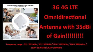 3G 4G LTE Omnidirectional Antenna with 35dBi of Gain [upl. by Dunstan]