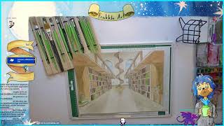 🎨 Das ist wo ich meine Bücher lagere 1Punkt Perspektive Aquarell 6x GerEng [upl. by Elleyoj]