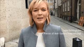 Patron Julie Etchingham on why she supports AntiSlavery International [upl. by Mllly]